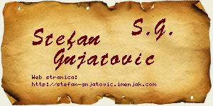 Stefan Gnjatović vizit kartica